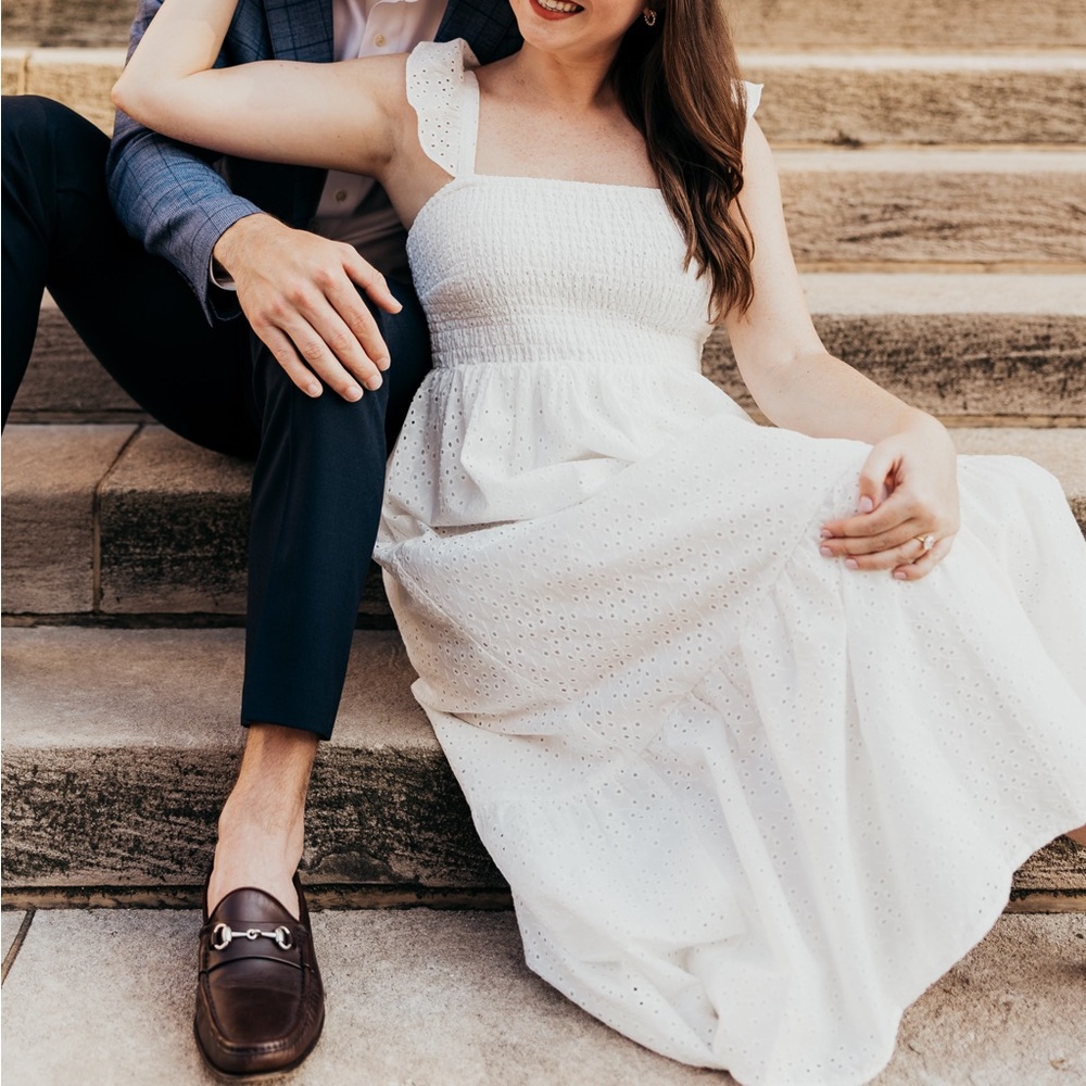 Eyelet White Dress